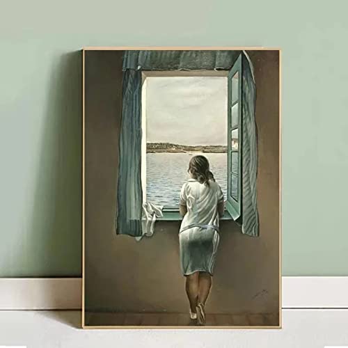 Frau Am Fenster Salvador Dali Leinwand Gemälde Poster Und Drucke Mädchen Wandkunst Bilder Für Wohnzimmer Wohnkultur 30X40Cm Kein Rahmen Frau Am Fenster Salvador Dali Leinwand Gemälde Poster Und Drucke Mädchen Wandkunst Bilder Für Wohnzimmer Wohnkultur 30X40Cm Kein Rahmen von TANYANG
