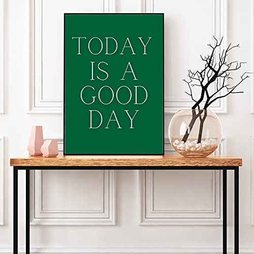 Grün Moderne Wandkunst Zitat "Heute Ist Ein Guter Tag" Positive Affirmation Poster Trendige Drucke Leinwandmalerei Bild Zimmer Dekor 21X30Cm Kein Rahmen von TANYANG