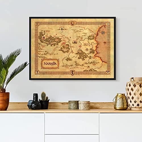 Narnia-Karte Auf Leinwand, Gemälde, Poster Und Drucke, Vintage-Stil, Wandkunst, Bilder Für Wohnzimmer, Heimdekoration 50X70Cm Kein Rahmen Narnia-Karte Auf Leinwand, Gemälde, Poster Und Drucke, Vintage-Stil, Wandkunst, Bilder Für Wohnzimmer, Heimdekoration 50X70Cm Kein Rahmen von TANYANG