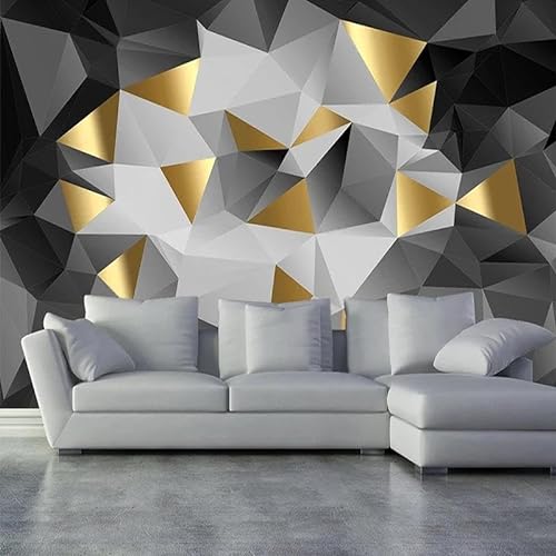 TANYANG Benutzerdefinierte 3D Relief Tapete Solide Geometrische Dreieck Wandbild Für Wohnzimmer Sofa Tv Hintergrund Wand Papier Hause Dekoration 250Cm(W)×175Cm(H) von TANYANG