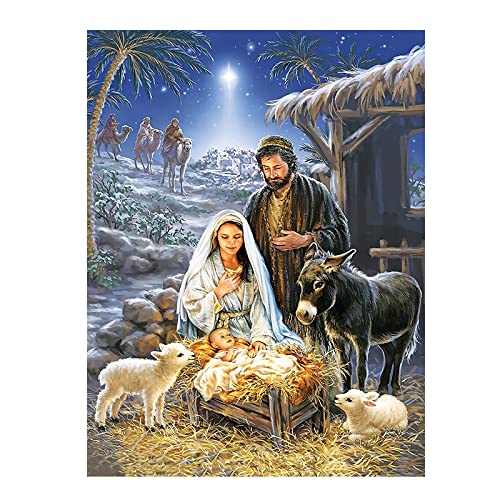 TANYANG Christliche Krippe Krippe Szene Poster Leinwandbilder Jesus Geburt Wandkunst Malerei Bilder Weihnachten Dekoratives Geschenk Wohnkultur 60X90Cm Kein Rahmen TANYANG Christliche Krippe Krippe Szene Poster Leinwandbilder Jesus Geburt Wandkunst Malerei Bilder Weihnachten Dekoratives Geschenk Wohnkultur 60X90Cm Kein Rahmen von TANYANG