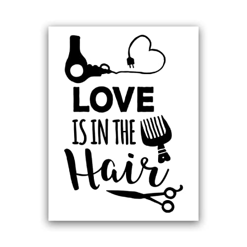 TANYANG Friseur Geschenk Lustige Haarschnitt Zitat Leinwand Print Schwarz Weiß Poster Moderne Minimalistische Malerei Bild Friseur Shop Wand Dekor 21X30Cm Kein Rahmen von TANYANG