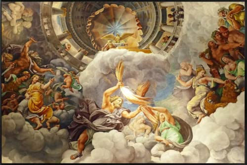 TANYANG Griechische Mythologie Götter Zeus & Hera Die Götter Des Olymp Bild Druck Auf Leinwand Malerei Wandkunst Für Wohnkultur Künstlerisches Poster 60X90Cm Kein Rahmen von TANYANG