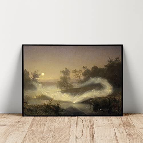 TANYANG Vingtage Johan August Malmstrom Kunstdruck Poster Tanzende Fee Nymphe Antike Malerei Leinwand Wand Bild Dekor 60X90Cm Kein Rahmen von TANYANG