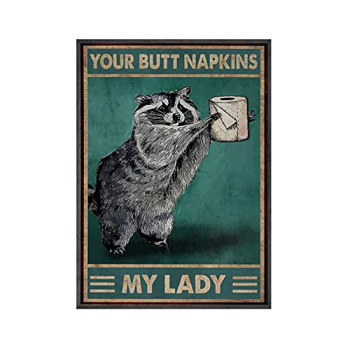 TANYANG Your Butt Servietten „My Lady“, Papierposter, Drucke, Süßes Bild Für Waschbären-Poster, Lustige Toilette, Moderne Dekoration 60X90Cm Kein Rahmen von TANYANG