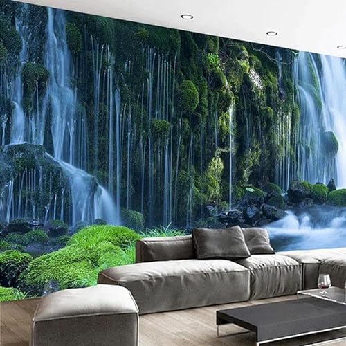 Wasserfall-Landschaft, Individuelle 3D-Fototapete, Natürliche Landschaft, Wandmalereien, Abziehbilder, Heimdekoration, Tapetenrolle Für Schlafzimmerwände 430Cm(W)×300Cm(H) von TANYANG