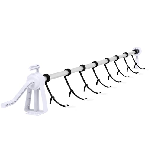 TANYEAR 1,06m-6,15m Pool Aufroller Aufrollsystem Premium Aufroller Poolfolienaufroller, Aufrollvorrichtung Witterungsbeständiges Aufrollsysteme mit Bänder, für Abdeckung Poolplanen von TANYEAR