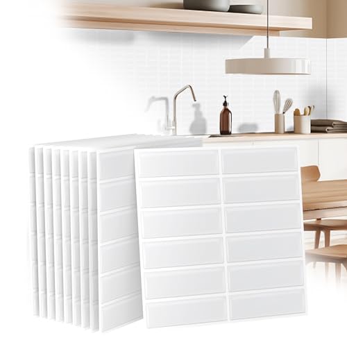 TANYEAR Fliesenaufkleber Tile Stickers Dickere Aufkleber Selbstklebende Vinyl Fliesen Klebefolie Wandaufkleber Fliesenfolie für Bad Küche, 10 Blatt, Type C von TANYEAR