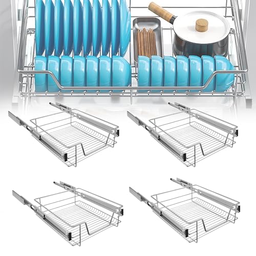 TANYEAR Teleskopschublade 4x50cm Küchenschrank Küchenschublade Ausziehbare Küchen Organizer Küchenschubladen Korbauszug Schubladen Küchen Regal Vollauszug Schlafzimmerschublade 20kg Belastbar TANYEAR Teleskopschublade 4x50cm Küchenschrank Küchenschublade Ausziehbare Küchen Organizer Küchenschubladen Korbauszug Schubladen Küchen Regal Vollauszug Schlafzimmerschublade 20kg Belastbar von TANYEAR