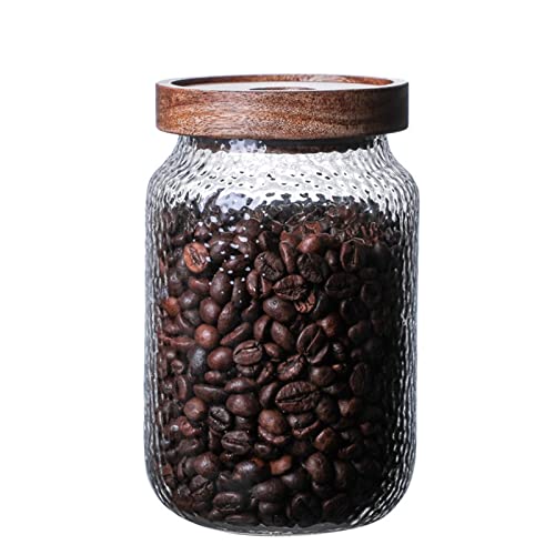 Kaffeedose, Kaffeedose Luftdicht Glas-Süßigkeitsgläser mit Deckel Küchenlager-Glasflasche for Gewürze Glasbehälter for Lebensmittel Kaffeebohnen Teeglasdosen für Kaffeebohnen, Pulver, Tee, Nüsse, Kaka von TANYTAO-SHOP