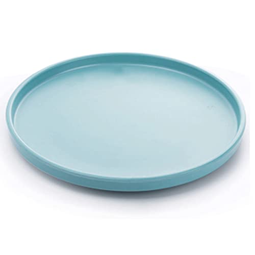 Tablett，Serviertablett Servierfach Runde Tablett Dekorative Tablett Couchtisch Tablett Multifunktionale Fach Blau für Geschirr，Getränke，Frühstückstablett，Deko Table von TANYTAO-SHOP