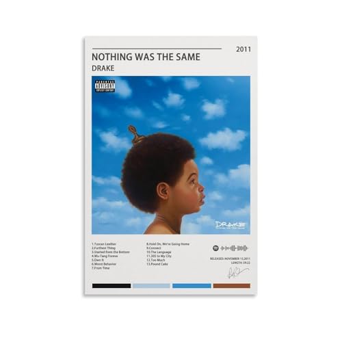 TANZEM Drake Poster Nothing Was The Same Albumcover Poster Dekorative Malerei Leinwand Wandposter und Kunstdruck, modernes Familienschlafzimmer-Dekor-Poster, 20 x 30 cm von TANZEM