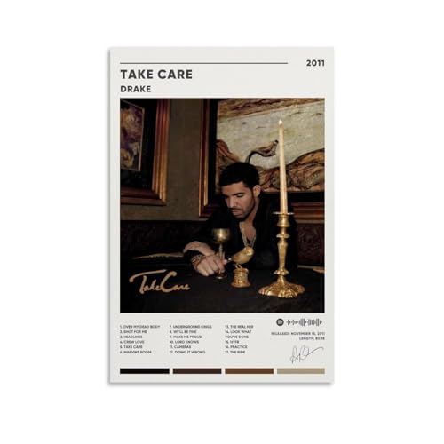 TANZEM Drake Poster Take Care Album Cover Poster Poster Dekorative Malerei Leinwand Wandposter und Kunstdruck Modern Familie Schlafzimmer Dekor Poster 50 x 75 cm von TANZEM