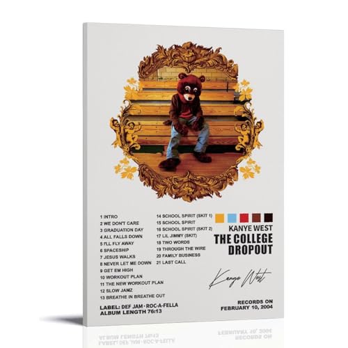 TANZEM Kanye West Poster The College Dropout Album Cover Poster Poster Dekorative Malerei Leinwand Wandposter und Kunstdruck Modern Familie Schlafzimmer Dekor Poster 30 x 45 cm von TANZEM