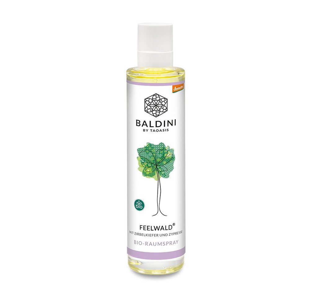 TAOASIS GmbH Natur Duft Manufaktur Raumduft BALDINI Feelwald Bio/demeter Raumspray, 50 ml, Raumspray duftet waldig nach Zirbelkiefer und Zypresse. von TAOASIS GmbH Natur Duft Manufaktur