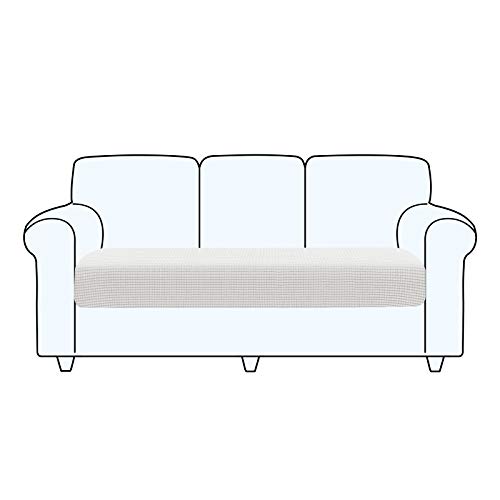 TAOCOCO Sofa Sitzkissenbezug, Elastischer Sofa Sitzkissenbezüge, Ajustable, Waschbar, Protection Meubles Couvre Pour Canapé (weiß, 3 Plaza) von TAOCOCO