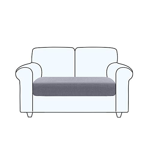 TAOCOCO Sofa Sitzkissenbezug Stretch Kissenbezug 1 Stück Sofakissen Schonbezug Sofasitzbezug für Sofa Sitzkissen Möbelschutz(Hellgrau,2 Sitzer) von TAOCOCO