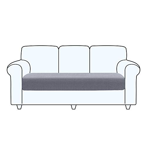 TAOCOCO Sofa Sitzkissenbezug Stretch Kissenbezug 1 Stück Sofakissen Schonbezug Sofasitzbezug für Sofa Sitzkissen Möbelschutz(Hellgrau,3 Sitzer) von TAOCOCO