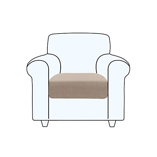 TAOCOCO Sofa Sitzkissenbezug Stretch Kissenbezug 1 Stück Sofakissen Schonbezug Sofasitzbezug für Sofa Sitzkissen Möbelschutz(Sand,1 Sitzer) von TAOCOCO