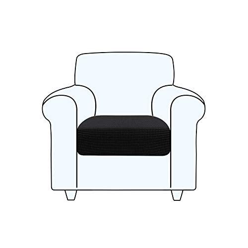 TAOCOCO Sofa Sitzkissenbezug, Elastischer Sofa Sitzkissenbezüge, Ajustable, Waschbar, Protection Meubles Couvre Pour Canapé (Schwarz,1 Sitzer) von TAOCOCO
