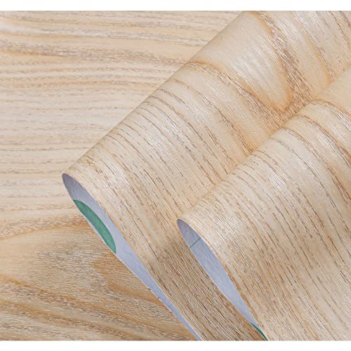Selbstklebende Tapete, Eschenholz, Kontaktpapier für Schränke, Regalböden, Papier, Möbelaufkleber, Tisch, Schrank, Schreibtisch, Wände, Carfts 40 cm x 3 m von TAOGIFT