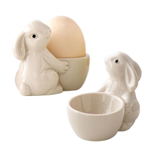 Eierbecher Porzellan, Eierhalter Dekoration Eier Ständer Mit Ablage Eierständer, Frühstückseierhalter Tasse Für Harte, Weiche Eier Für Wohnzimmer, Schlafzimmer von TAOLE