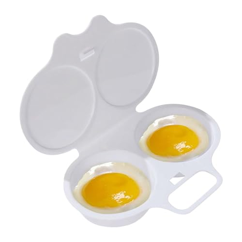 Mikrowelle Ei Wilderer Eierkocher 2 Eier, Doppeltassen Eierkocher, Eier Pochierer Form Mit Deckel Für Öfen, Frühstück, Kochen, Küche von TAOLE