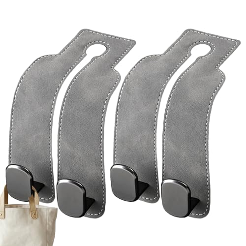 TAOLE Auto Haken Kopfstütze Leder, Rücksitz Taschenhalter Auto Aufhänger Kopfstütze Autositz Lagerung Haken Zurück Aufbewahrungshaken Für Handy Geldbörsen Und Handtaschen von TAOLE