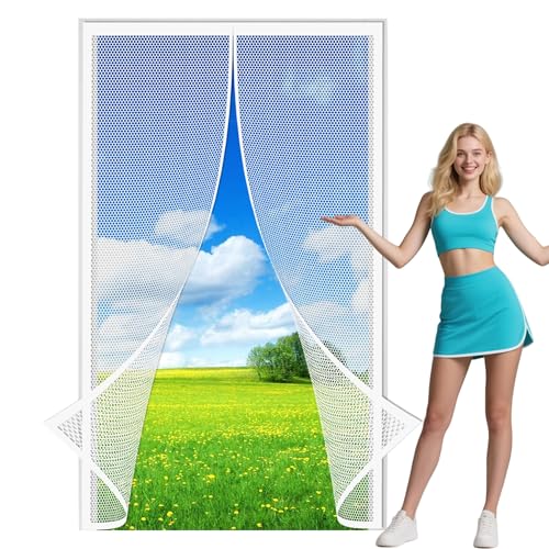 Fliegengitter Balkontür Magnet 77 x 240 cm Ohne Bohren mit Stärkere Magneten Magnet Insektenschutz Tür für Balkontür Schiebetür Terrassentür, Weiß Fliegengitter Balkontür Magnet 77 x 240 cm Ohne Bohren mit Stärkere Magneten Magnet Insektenschutz Tür für Balkontür Schiebetür Terrassentür, Weiß von TAOLITAO