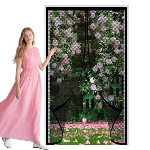Magnet Fliegengitter Tür Insektenschutz 113 x 245 cm Automatisches Schließen Fliegengitter Tür für Wohnzimmer Terrassentür, Schwarz Magnet Fliegengitter Tür Insektenschutz 113 x 245 cm Automatisches Schließen Fliegengitter Tür für Wohnzimmer Terrassentür, Schwarz von TAOLITAO