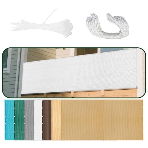 Sonnensegel Atmungsaktiv 280 x 470 cm Rechteckig Atmungsaktiv 98% UV Schutz Sonnenschutz Markise mit Kordel mit Spannseilen mit Ösen für Balkon Garten, Weiß Sonnensegel Atmungsaktiv 280 x 470 cm Rechteckig Atmungsaktiv 98% UV Schutz Sonnenschutz Markise mit Kordel mit Spannseilen mit Ösen für Balkon Garten, Weiß von TAOLITAO
