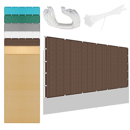 Sonnensegel Rechteckig 390 x 540 cm Rechteckig Atmungsaktiv 98% UV Schutz Regenschutz Überdachung Vielen Größen mit Spannseilen für Terrasse Balkon, braun Sonnensegel Rechteckig 390 x 540 cm Rechteckig Atmungsaktiv 98% UV Schutz Regenschutz Überdachung Vielen Größen mit Spannseilen für Terrasse Balkon, braun von TAOLITAO