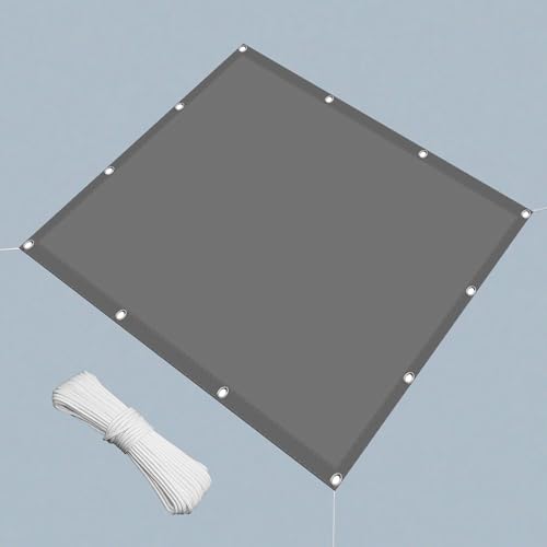 Sonnensegel Wasserabweisend 2.8 x 2.8 m Rechteckig Wasserdicht Sonnenschutz Windschutz Schattierungsgewebe Ohne Bohren mit Ösen Segeltuch für Patio Hinterhof Rasengarten, Hellgrau Sonnensegel Wasserabweisend 2.8 x 2.8 m Rechteckig Wasserdicht Sonnenschutz Windschutz Schattierungsgewebe Ohne Bohren mit Ösen Segeltuch für Patio Hinterhof Rasengarten, Hellgrau von TAOLITAO
