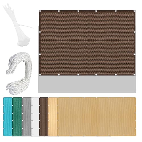 Sonnensegel Wasserabweisend 620 x 630 cm Rechteckig Atmungsaktiv Sonnenschutz Windschutz Schattentuch Segel Baldachin inkl Befestigungsseile für Garten Terrasse, braun Sonnensegel Wasserabweisend 620 x 630 cm Rechteckig Atmungsaktiv Sonnenschutz Windschutz Schattentuch Segel Baldachin inkl Befestigungsseile für Garten Terrasse, braun von TAOLITAO
