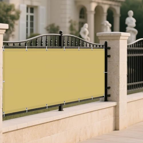 Sonnensegel Wasserdicht Rechteckig 85 x 650 cm Rechteckig Wasserdicht 98% UV Schutz Balkon Regenschutz mit Spannseilen mit Ösen für Balkon Terrasse Garten Outdoor, Creme Farben Sonnensegel Wasserdicht Rechteckig 85 x 650 cm Rechteckig Wasserdicht 98% UV Schutz Balkon Regenschutz mit Spannseilen mit Ösen für Balkon Terrasse Garten Outdoor, Creme Farben von TAOLITAO