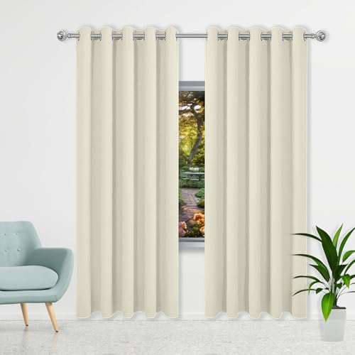 TAOLITAO Gardinen mit Kräuselband 224 x 228 cm Isolierend Kälteschutz Sonnenschutz Balkontür Gardine mit Ösen Vorhänge mit Ösen, Waschbar für Schlafzimmer Kinderzimmer, Beige TAOLITAO Gardinen mit Kräuselband 224 x 228 cm Isolierend Kälteschutz Sonnenschutz Balkontür Gardine mit Ösen Vorhänge mit Ösen, Waschbar für Schlafzimmer Kinderzimmer, Beige von TAOLITAO
