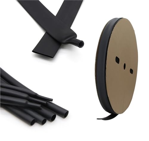 1–20 m Schrumpfschlauch, Verhältnis 3:1, schwarzer doppelwandiger, mit Klebstoff ausgekleideter Drahtschrumpfschlauch, 1,6–50 mm, Polyolefin-Schrumpfschlauch(2.4mm,5 meters) von TAOMENJS