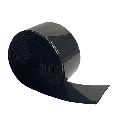 1 Meter PVC-Schrumpfschlauch, 30–300 mm Durchmesser, schwarz, for Batterie, Wickelhülse, Schrumpfschlauch(80MM_1METER) von TAOMENJS