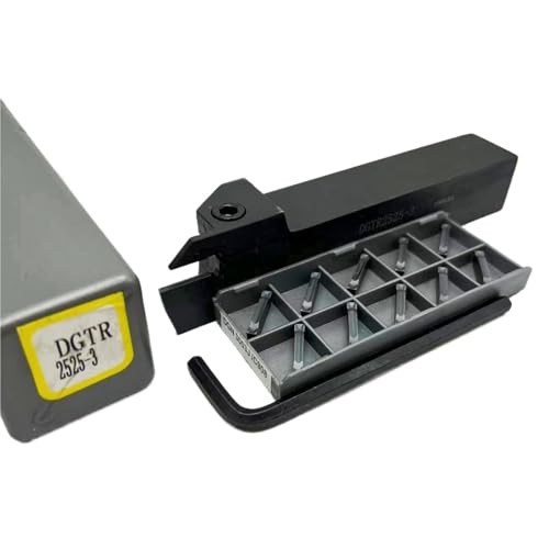 1 STÜCK DGTR2020 DGTR1616 DGTR2525-3 Drehmaschinen-Einstechwerkzeughalter Wendeschneidwerkzeug for externes Trennwerkzeug + 10 Stück DGN3003 Einstecheinsätze(DGTR2525-3-3003J 908) von TAOMENJS