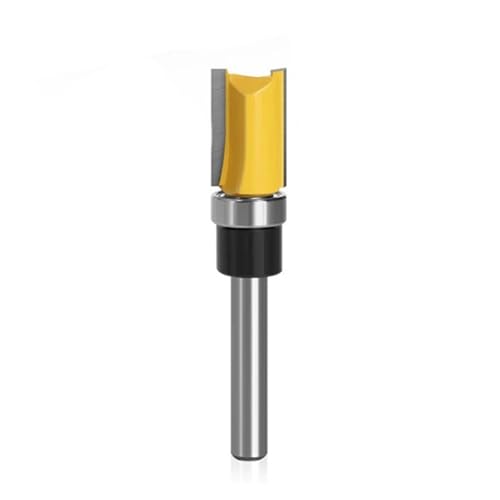 1 Stück Flush Trim Template Router Bit, 6 mm Schaft gerade Flush Trim Cutter Bit mit Bering Holzbearbeitungsfräser (Size : 6x12.7x11.9mm) von TAOMENJS
