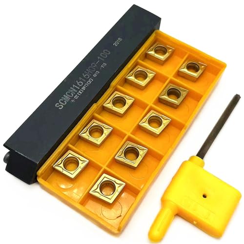 1 Stück SCMCN1212H09 SCMCN1616H09 SCMCN2020K09 SCMCN2525M09 Wendeschneidplatten-Drehwerkzeughalter Bohrstangen + 10 Stück CCMT09T304 Einsätze(CCMT09T304 UE6020,SCMCN1616H09) von TAOMENJS