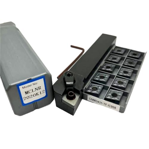 1 stücke MCLNR2525 MCLNR1616 MCLNR2020 Wende Drehmaschine Drehen Werkzeug Halter + 10 stücke CNMG Hartmetall Einsätze Drehmaschine Metall Schneiden Werkzeuge(MCLNR 2020K12-IC908) von TAOMENJS
