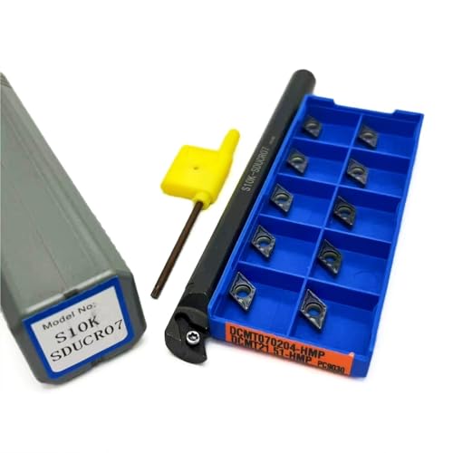 1 stücke S08K-SDUCR07 S10K-SDUCR S12M-SDUCR S14N-SDUCR S16Q-SDUCR Hartmetall Wende Bohrstange Drehen Werkzeug Halter + 10 stücke DCMT070204 Einsatz(S10K-SDUCR07-PC9030) von TAOMENJS