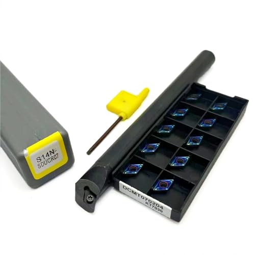 1 stücke S08K-SDUCR07 S10K-SDUCR S12M-SDUCR S14N-SDUCR S16Q-SDUCR Hartmetall Wende Bohrstange Drehen Werkzeug Halter + 10 stücke DCMT070204 Einsatz(S14N-SDUCR07-KT7030) von TAOMENJS