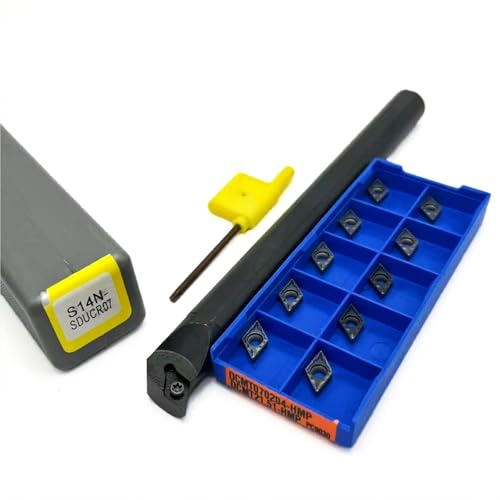 1 stücke S08K-SDUCR07 S10K-SDUCR S12M-SDUCR S14N-SDUCR S16Q-SDUCR Hartmetall Wende Bohrstange Drehen Werkzeug Halter + 10 stücke DCMT070204 Einsatz(S14N-SDUCR07-PC9030) von TAOMENJS