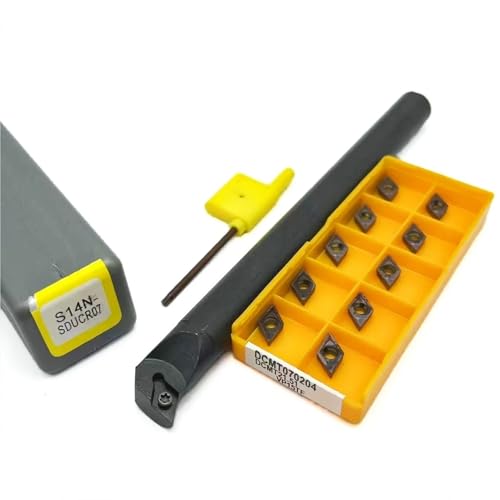 1 stücke S08K-SDUCR07 S10K-SDUCR S12M-SDUCR S14N-SDUCR S16Q-SDUCR Hartmetall Wende Bohrstange Drehen Werkzeug Halter + 10 stücke DCMT070204 Einsatz(S14N-SDUCR07-VP15TF) von TAOMENJS