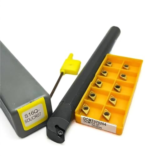 1 stücke S08K-SDUCR07 S10K-SDUCR S12M-SDUCR S14N-SDUCR S16Q-SDUCR Hartmetall Wende Bohrstange Drehen Werkzeug Halter + 10 stücke DCMT070204 Einsatz(S16Q-SDUCR07-UE6020) von TAOMENJS