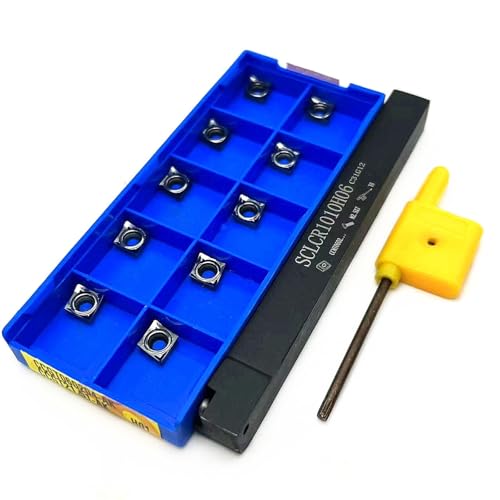 1 stücke SCLCR1010H06 SCLCR1212H06 Wende Hartmetall Drehmaschine Drehen Werkzeug Halter Mit 10 stücke CCGT060204 Hartmetall Drehen Einsatz Externe Drehen Werkzeug(CCGT060204 AK H01,SCLCR1010H06) von TAOMENJS