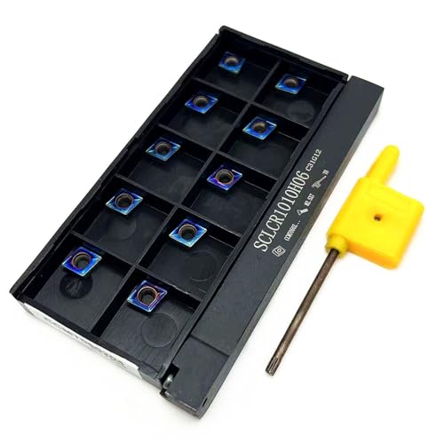 1 stücke SCLCR1010H06 SCLCR1212H06 Wende Hartmetall Drehmaschine Drehen Werkzeug Halter Mit 10 stücke CCGT060204 Hartmetall Drehen Einsatz Externe Drehen Werkzeug(CCMT060204 KT7030,SCLCR1010H06) von TAOMENJS