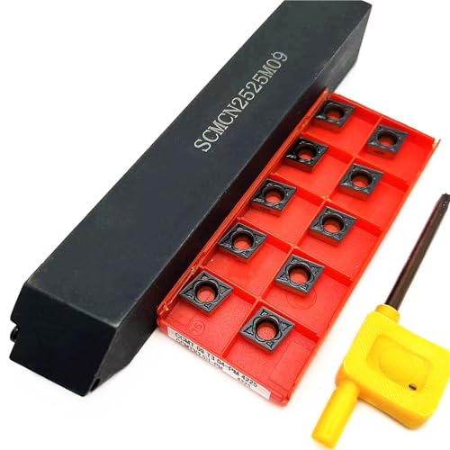 1 stücke SCMCN1212 SCMCN1616 SCMCN2020 SCMCN2525 Wende Drehmaschine Drehen Werkzeug Halter + 10 stücke CCMT09T304 Hartmetall Drehen Einsatz(CCMT09T304 PM4225,SCMCN2525M09) von TAOMENJS